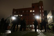 安福久美子容疑者が取り調べを受けていた愛知県警西署＝名古屋市西区で2025年10月31日午後8時45分、山崎一輝撮影