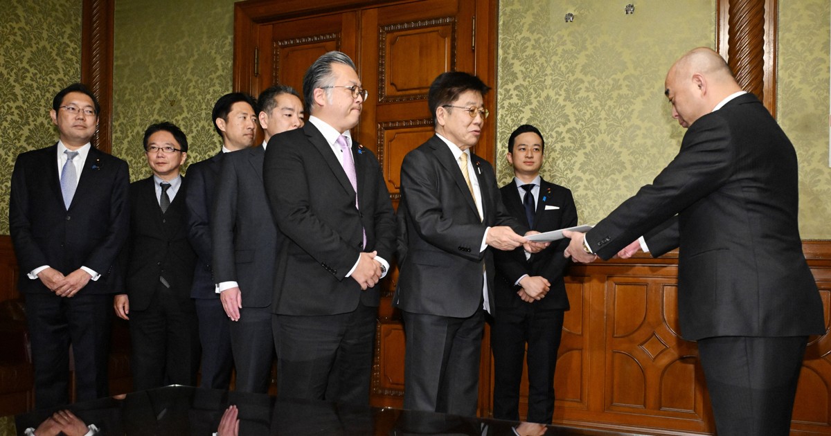 自民、維新が衆院定数削減法案を提出 今国会での成立は不透明 | 毎日新聞