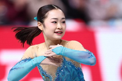ジュニア女子フリーで演技する島田麻央＝IGアリーナで2025年12月5日、猪飼健史撮影