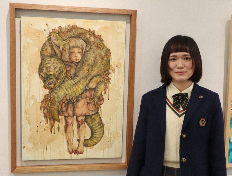 大阪成蹊全国アート＆デザインコンペ 高校生の部 濱砂さん（宮崎）に