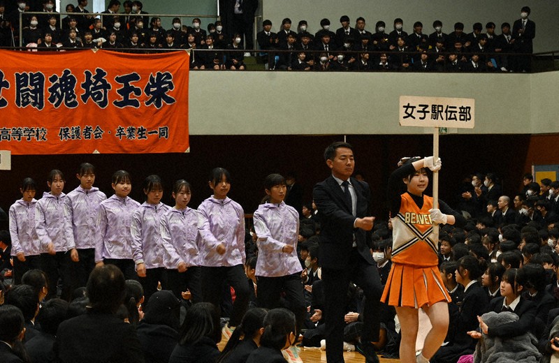 全国高校駅伝：男女とも決意新たに 埼玉栄壮行会 3000人がエール