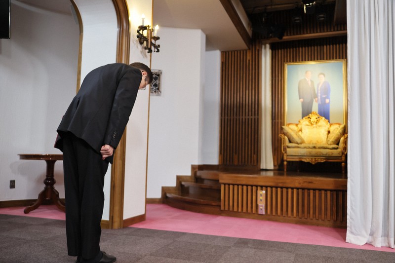 旧統一教会の田中富広会長 辞任表明会見 [写真特集1/6] | 毎日新聞
