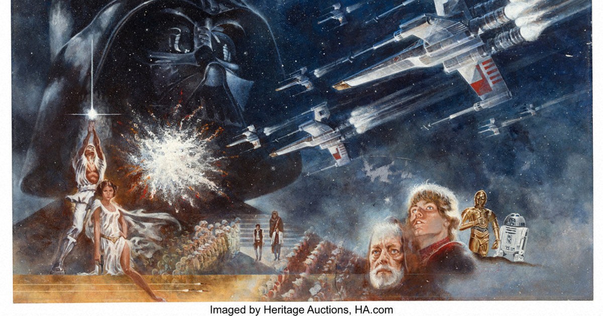The painting that introduced 'Star Wars' to the world fetches $3.9M at auction