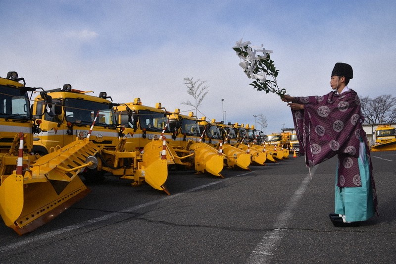 冬季の安全祈り ICで雪氷出動式 彦根 ／滋賀 | 毎日新聞