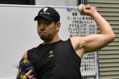 WBC出場に前向きな姿勢を見せた菊池投手＝岩手県花巻市で2025年12月13日午後0時33分、山田英之撮影