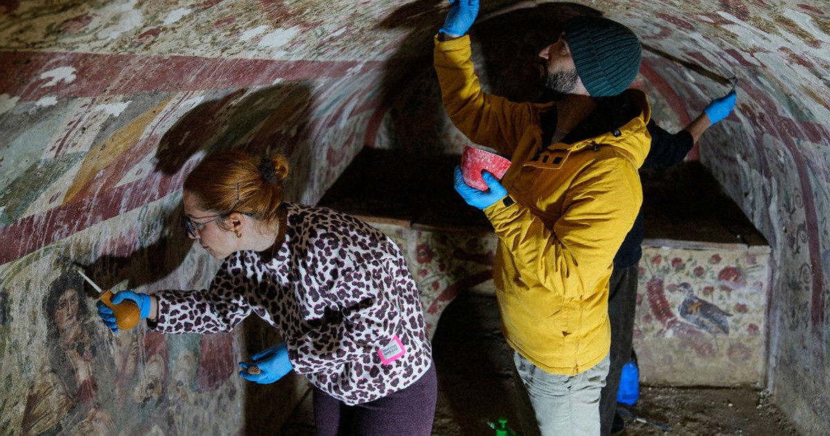 Rare fresco of Jesus as the 'Good Shepherd' uncovered in Turkish town visited by the pope