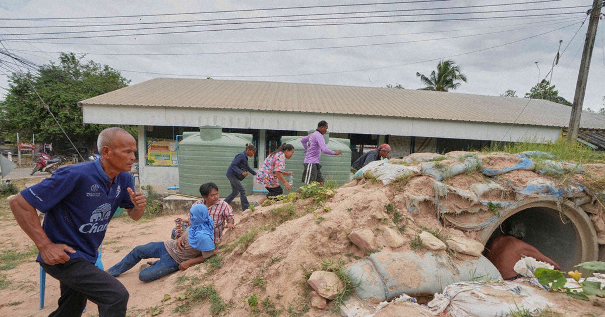 Thai villagers stay behind to guard empty homes as border clashes force mass evacuations