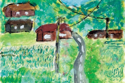 毎日新聞賞を受賞した佐藤環太さんの作品「田舎道」