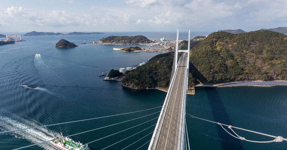 女神大橋、絶景ど真ん中 開通20年 主塔登頂ツアー ／長崎 | 毎日新聞