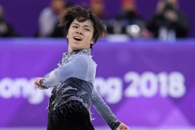【平昌五輪】男子SPで3位に入った宇野昌磨の演技＝江陵アイスアリーナで2018年2月16日、手塚耕一郎撮影