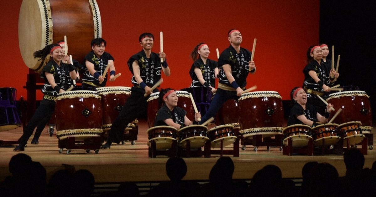 太鼓祭日本一決定戦 「上州吉井太鼓」準優勝 豪快なバチさばきに歓声