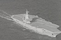 This undated photo shows the Chinese aircraft carrier Fujian. (Photo courtesy of Taiwan's Ministry of National Defense)(Kyodo)
