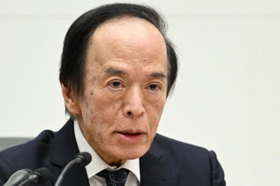 記者会見に臨む日銀の植田和男総裁＝東京都中央区で2025年12月19日午後3時34分、藤井達也撮影