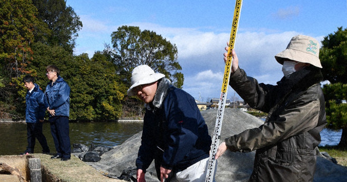 宝来山古墳で繰り返された止水工事の痕跡