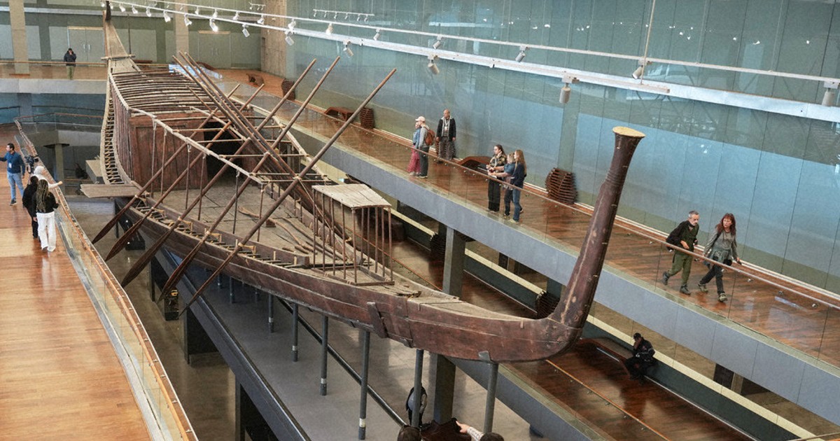 Ancient Egyptian pharaoh's boat reassembled in real time at Grand Egyptian Museum