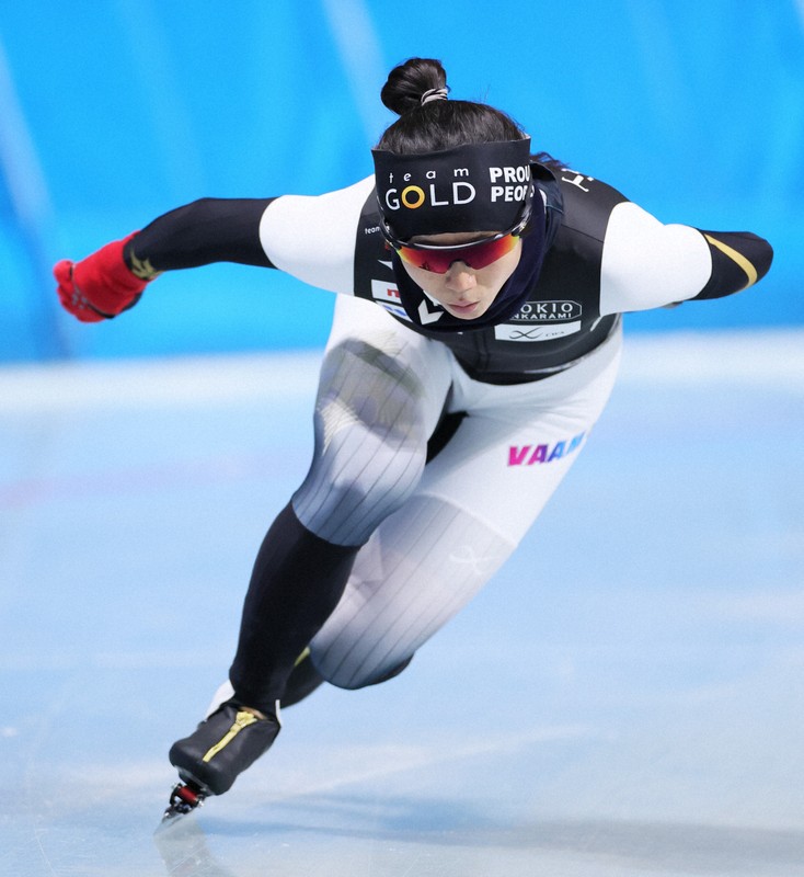 高木美帆らが公式練習 スピードスケート全日本選手権 [写真特集1/14