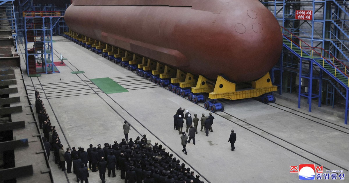 N. Korean leader Kim inspects nuclear-powered submarine project: media