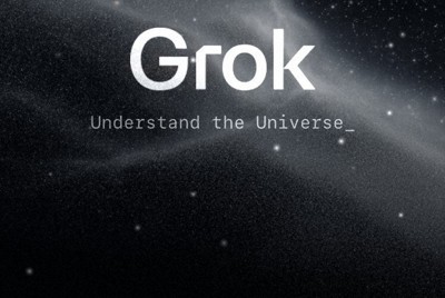 Grokアプリのログイン前の画面＝スクリーンショットより