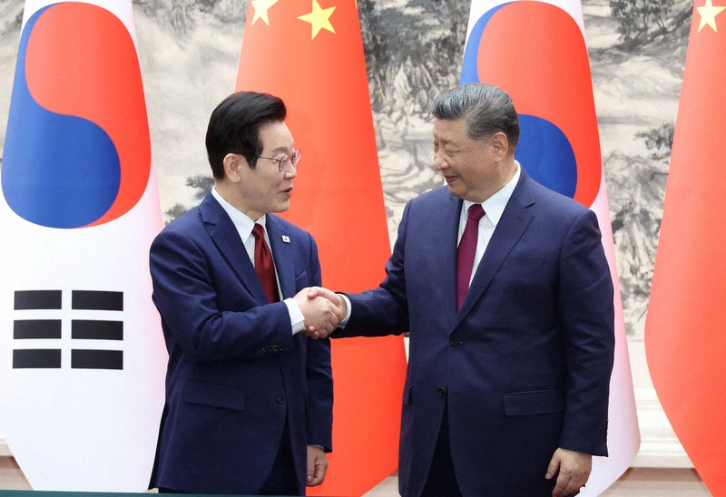 中韓、協力関係の強化で一致 首脳会談で北朝鮮問題など協議か | 毎日新聞