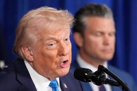 トランプ米大統領＝2026年1月3日、AP
