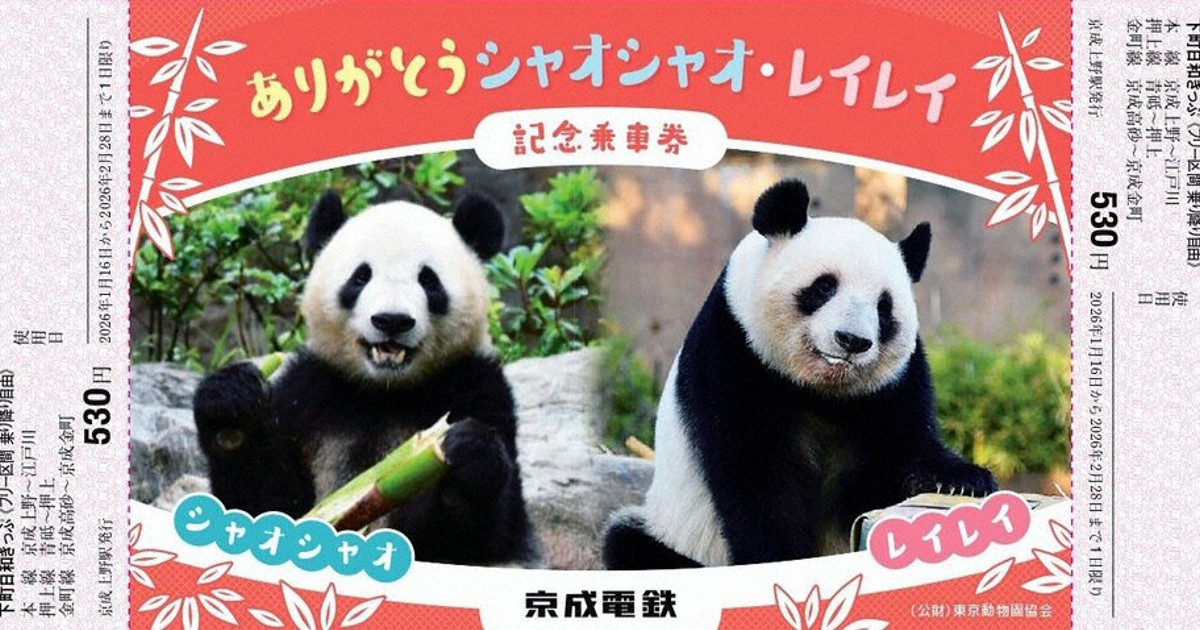 上野動物園　パンダ　記念乗車券　【期限切れ】シャンシャン　シャオシャオ　レイレイ 0c10.jpg?2