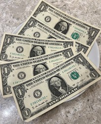 Damian Flanagan's stash of dollar bills for tipping emergencies (Damian Flanagan) 
