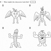 The illustrations used in the English listening exam of the National Center Test for University Admissions in 2019 are seen. They became a hot topic online for the unique appearances of the characters, which were dubbed on social media as "the Four Heavenly Kings for listening" after the four Buddhist gods.