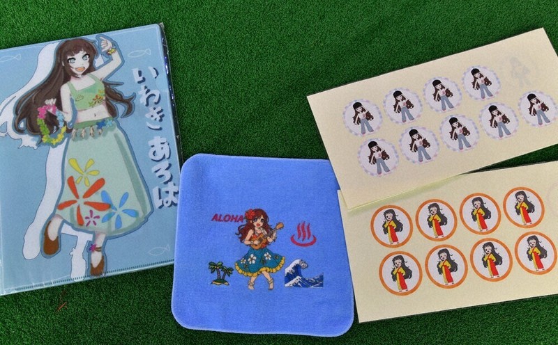 湯本の魅力、グッズに ハワイアンズ60年 地元小学生考案 「温泉むすめ