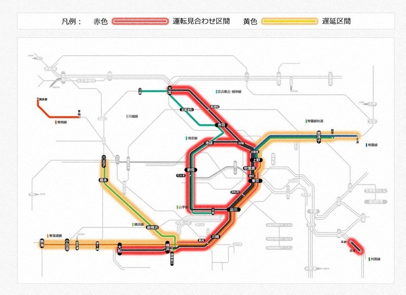 JR山手線、停電で全線運転見合わせ 運行状況【写真まとめ】 [写真特集6