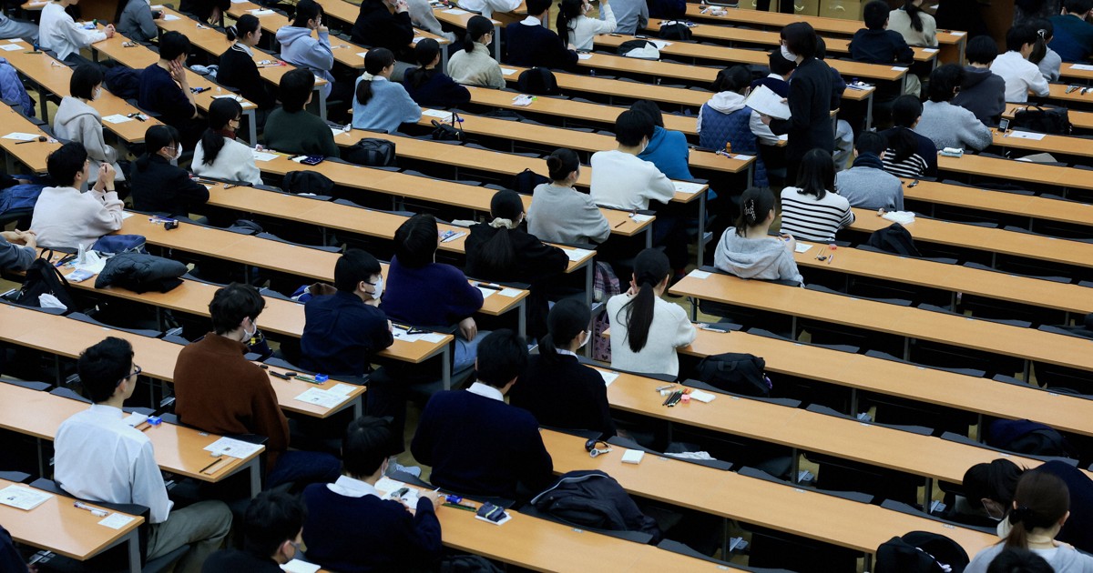 天井から異音も　共通テスト、3会場33人が最大150分繰り下げ