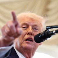 トランプ米大統領＝米南部フロリダ州で2026年1月16日、ロイター