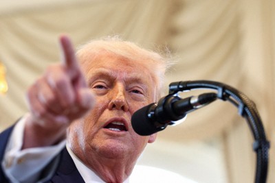 トランプ米大統領＝米南部フロリダ州で2026年1月16日、ロイター