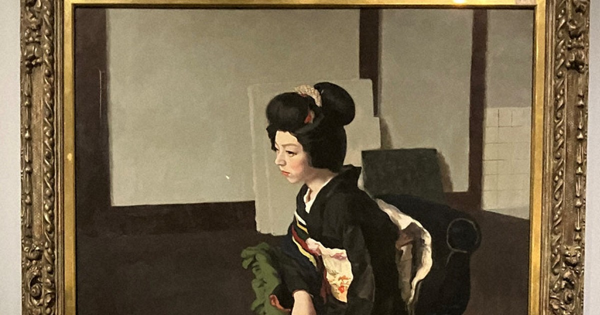 ART：和装モダン、久方の「帰郷」 「日本髪の娘」公開 小磯良平展