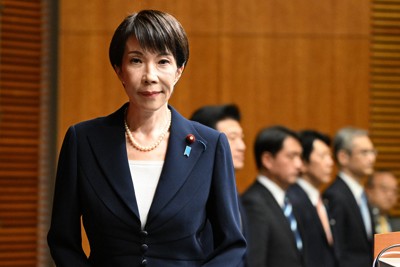 記者会見に臨む高市早苗首相＝首相官邸で2026年1月19日午後6時、平田明浩撮影