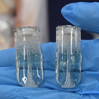 押収されたエトミデート入りのカートリッジ＝関西国際空港で2026年1月20日午後3時10分、中村宰和撮影
