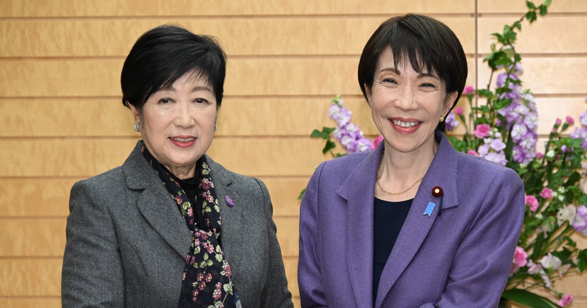 高市首相と小池都知事が面会　出生数、防災などで協議体設置へ