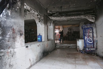 自爆テロがあった中華料理店＝アフガニスタンの首都カブールで2026年1月20日、AP