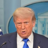 記者会見するトランプ米大統領＝ホワイトハウスで2025年6月27日、西田進一郎撮影