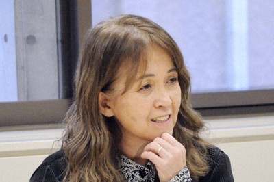 取材に応じる岩手県立大の福島裕子教授＝岩手県滝沢市で（共同）