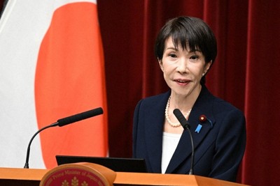 衆院解散を表明した記者会見で質問に答える高市早苗首相＝首相官邸で2026年1月19日、平田明浩撮影