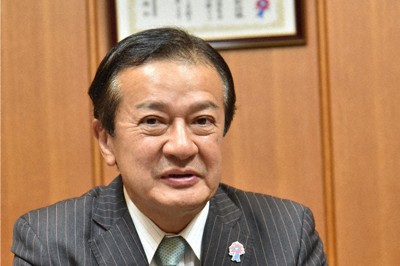 東洋テックの池田博之社長＝大阪市浪速区で2025年12月24日分、安部拓輝撮影