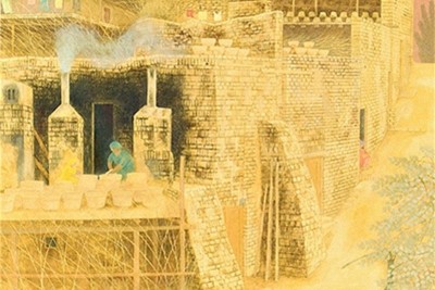 「集落」（2003年）＝松伯美術館提供