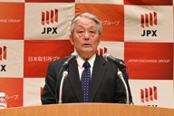 ニデックの「開示操作」を批判する日本取引所グループの山道裕己最高経営責任者（CEO）＝東京都中央区の東京証券取引所で2026年1月29日午後3時41分、秋丸生帆撮影