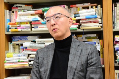 筑波大の明石純一教授＝茨城県つくば市の筑波大で2026年1月23日午後5時12分、巽賢司撮影