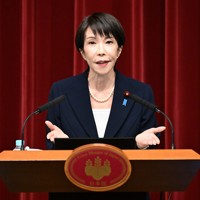 記者会見で衆院解散を表明する高市早苗首相＝首相官邸で2026年1月19日午後6時4分、平田明浩撮影