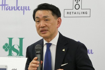 4月1日付で関西フードマーケットの社長に就任するエイチ・ツー・オーリテイリングの渡辺学常務執行役員＝大阪市北区で2026年2月4日午後4時27分、新宮達撮影