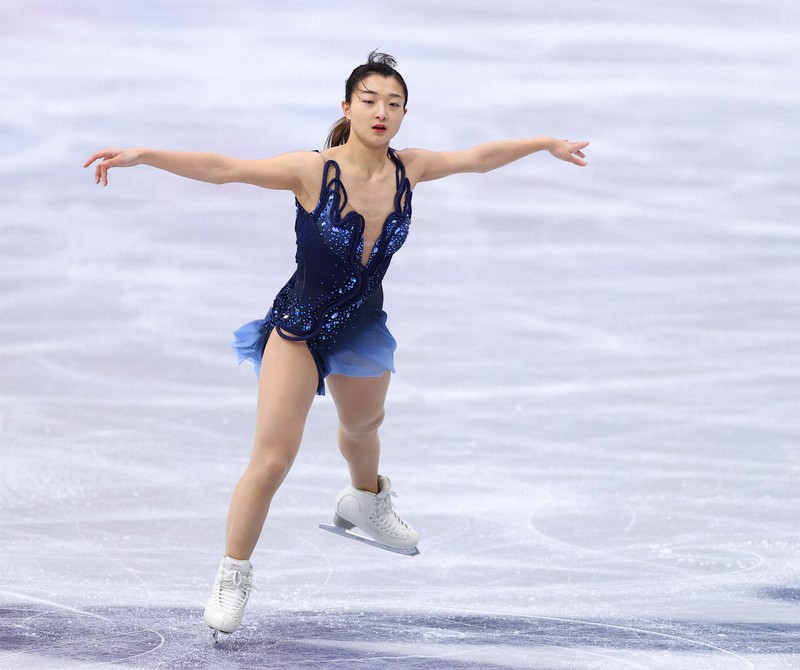 フィギュア団体女子SP向け エース坂本花織が公式練習 | 毎日新聞