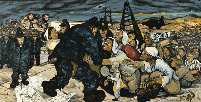 安保闘争や戦争の記憶描き続け 「時代錯誤」の画家が貫いた批評精神