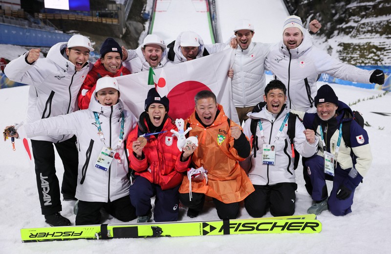 二階堂蓮が銅メダル ミラノ五輪スキージャンプ男子ノーマルヒル [写真