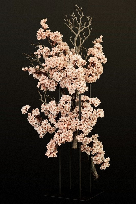 庭園には輝く「桜」も 国内外から50作品 箱根ガラスの森・4月12日まで